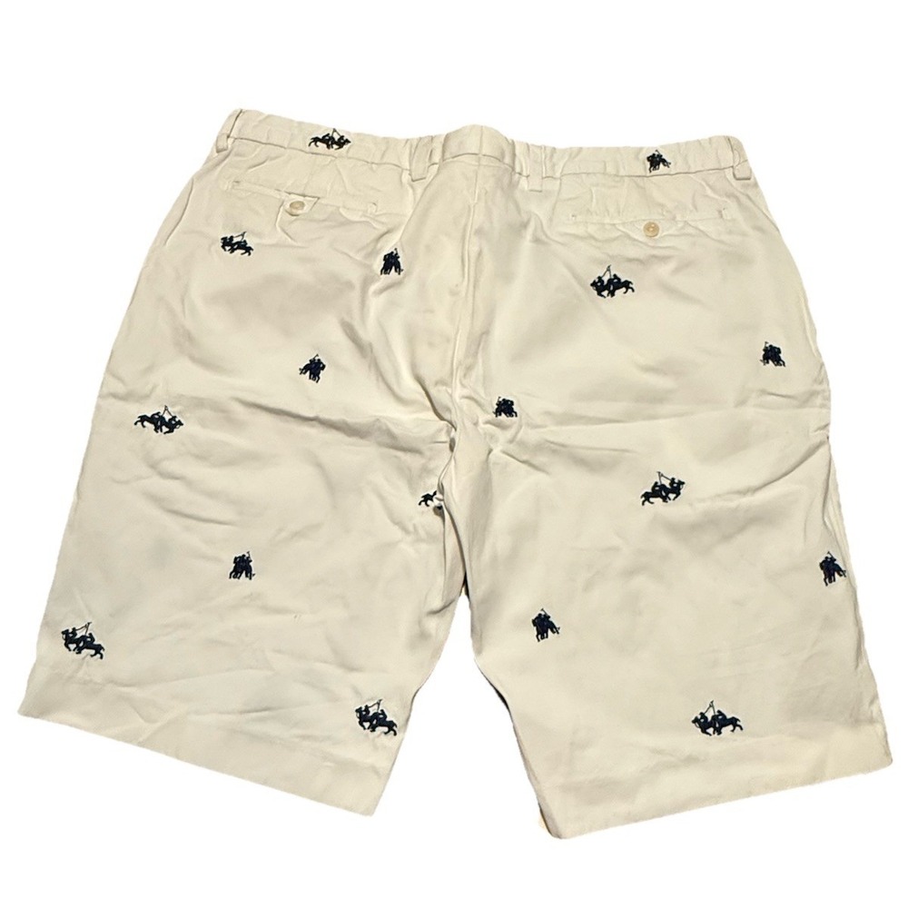 Polo Ralph Lauren Classic All Over Pony Men Shorts White 38 Classic Preppy - Picture 2 of 9